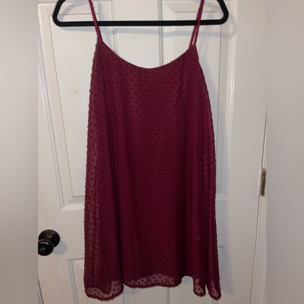 Spaghetti Strapped Maroon Dress